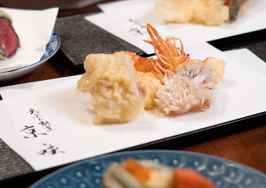 京料理の技術が活きる天ぷら割烹料理